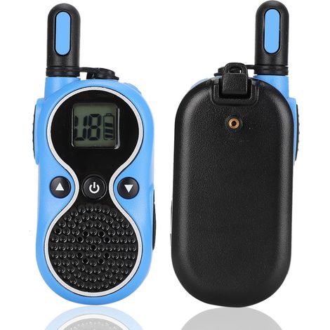 Mini talkie-walkie ultra-mince 2W USB sans fil portable radio bidirectionnelle 110-240V (bleu UE) (1/5)