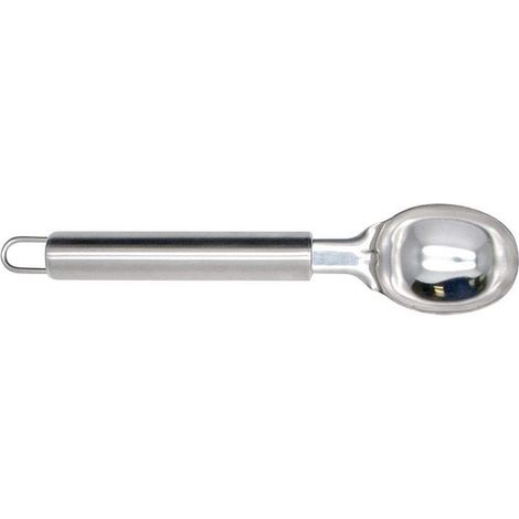 Fackelmann Elemental Cuchara Servir, masa galletas, Cogedor bola helado, Acero inoxidable Mango Tubular 19cm, 1ud. Cucchiaio Gelato AC. Inox, Acciaio, Argento (1/3)