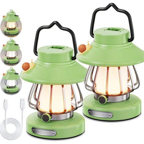 Lampe de camping LED Outdoor Gear pour enfants veilleuse d'urgence à piles tente suspendue 3000 6500K températures couleur verte 2 PCS (1/5)