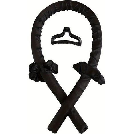 Bigoudis sans chaleur - Rouleaux à cheveux sans chaleur - Avec chouchous - Noir - Soin des cheveux (1/4)