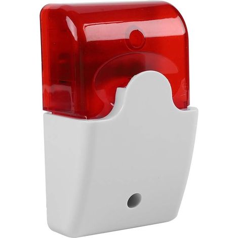 Sirène D'alarme Stroboscopique Filaire DC 12V Alarme Lumineuse Sonore Haute Luminosité Haute Décibel Lumière Sonore Sirène Système D'alarme de Sécurité à Domicile (1/5)