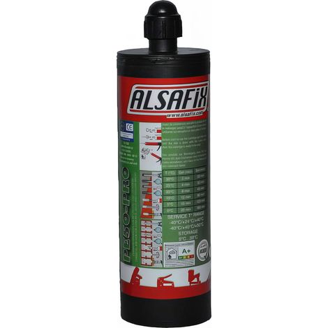Cartouche de scellement chimique Polyester grise PE50-PRO 400 ml - PE50400 - Alsafix (1/3)