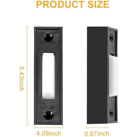 2pcs Universal Garage Door Opener Switch 41a4166 Button Black Finish With White Center (1/5)