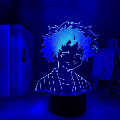 Veilleuse 3D LED Izuku Midoriya Deku, lampe 3D, anime My Hero Academia, veilleuse LED pour chambre d'enfant, cadeau d'anniversaire, tablette manga