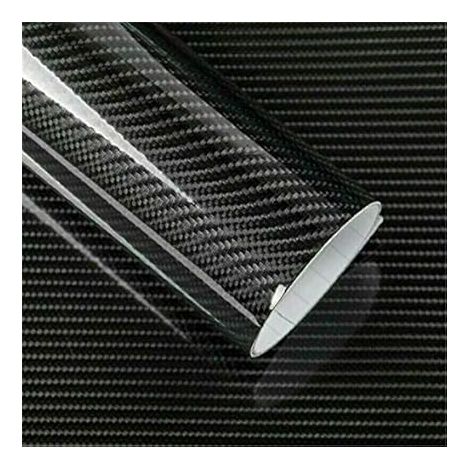 Rouleau d'enveloppe de vinyle de fibre de carbone 5D, autocollant de film auto-adhésif pour les voitures et les motos, décoration de bricolage intérieur/extérieur, 30x152cm