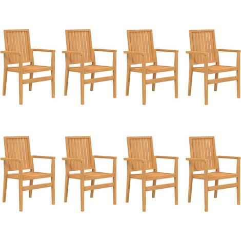 Maison Exclusive - Gartenstühle 8 Stk. Stapelbar 56,5x57,5x91 cm