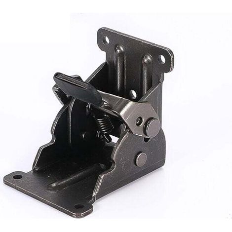 Deux jeux de pieds rétractables, pliables et verrouillables, charnières autobloquantes à 90° (bronze foncé, vis) (1/4)