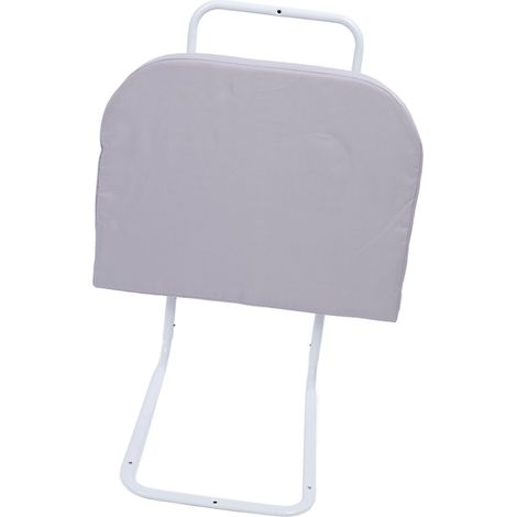 Barrière de lit bébé rembourrée, réglable en hauteur, facile à installer, pour prévenir les chutes et assurer la sécurité des tout-petits. Barrière de lit grise simple. (1/5)