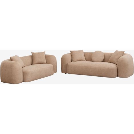 SKLUM Wohnzimmerset mit 3-Sitzer-Modulsofa und 2-Sitzer-Sofa aus Coco-Chenille (1/5)