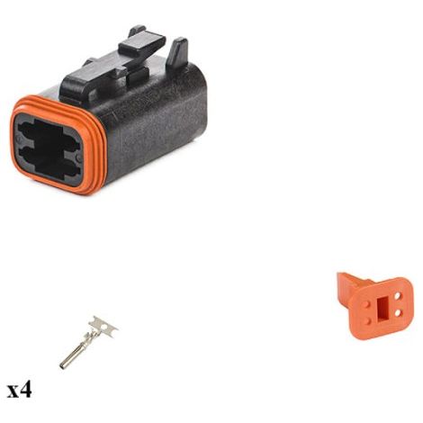 Kit connettore serie DT porta femmina 4 vie CE06