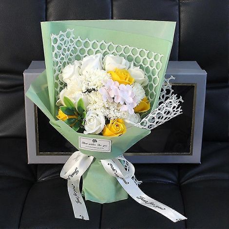 Saint-Valentin Cadeau Roses Fleurs Fleurs artificielles Fleurs Myosotis Bouquet Cadeau Boîte P (1/3)