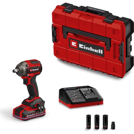 Einhell Professional Boulonneuse Compact TP-CW 18V/350-C BL Kit PXC(18V, Brushless, 350 Nm, avec E-Case) Livré avec Batterie 3,0 Ah SEALED + Chargeur (1/3)
