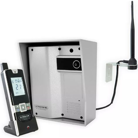 Interphone 600m autonome sans-fil - UltraCOM2 SOLO visière argentée + combiné + antenne : contourner obstacle / pilier (1/5)