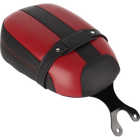 Sellerie passager rembourrée en cuir synthétique noir et rouge, coussin de selle confortable, remplacement pour Indian Scout Sixty 2016-2022 (1/5)