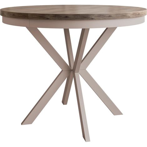 Mesa Oswego 156, Luminoso madera + Cachemira, 76x0x0cm, Alargamiento, Aglomerado laminado, Metal (1/4)