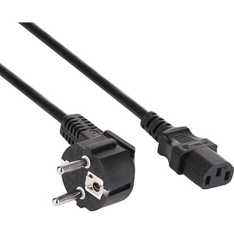 Cable de alimentación de 3 pines para monitor de impresora Akyga AK-PC-08C IEC C13 - CEE 7/7 10