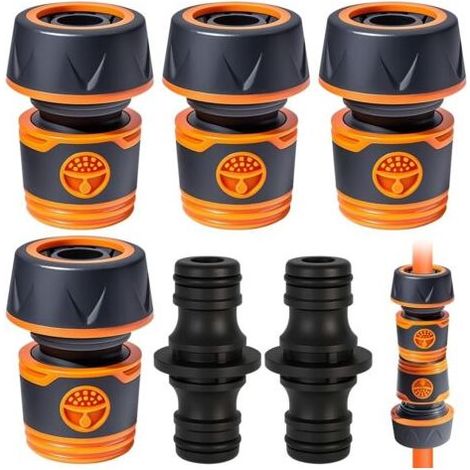 4 Pièces Raccord Tuyau,Connecteur 19mm,Système Rapide 3/4",Accessoire Arrosage,Jardin Agriculture (1/5)