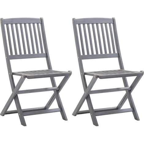 Maison Exclusive - Klappbare Gartenstühle 2 Stk. mit Kissen Massi