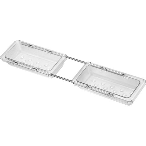Bacs pvc elite - Décor : Incolore - Matériau : PVC - Profondeur réglable : 440 à 520 mm - Hauteur : 43 mm - Largeur : 98 mm - VIBO