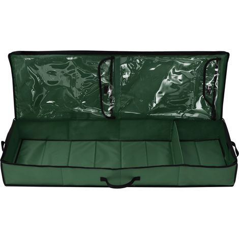 Sac de rangement en papier d'emballage, conteneur sous le lit en tissu Oxford 600D vert avec séparateurs amovibles pour nœud de ruban (1/5)