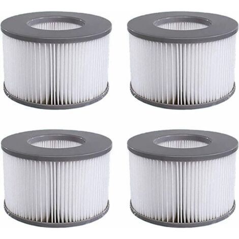 Lot de 4 Cartouches filtrantes de Rechange, pour Les mspa, Les Spa Chauds et Autres piscines gonflables, Convient aux modèles de Filtre à partir de 2020 (1/4)