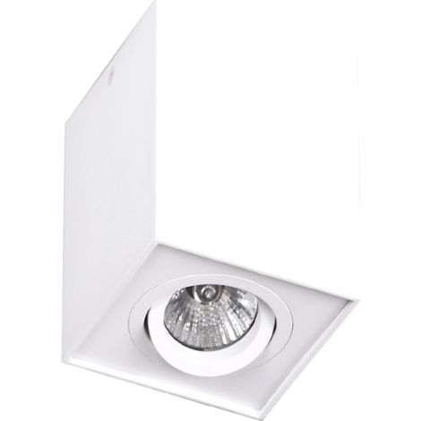 Spot plafond blanc carré 9,5 cm Basic GU10 Maxlight (1/4)
