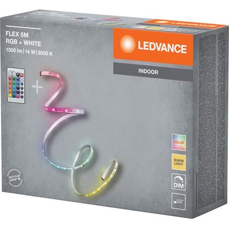 Cinta LED de 5 m con cambio de color blanco cálido - Ledvance