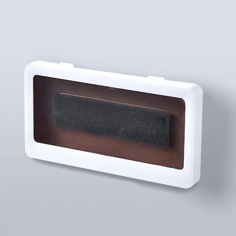 Support de téléphone salle de bain étanche maison mur coque de téléphone support boîte auto-adhésif écran tactile coque de téléphone douche étanchéité stockage blanc (1/4)