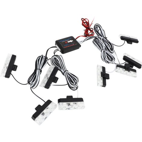 Feu stroboscopique d'urgence pour véhicule 12V, éclairage haute luminosité, 24 LED, étanche IP67, température de couleur 6000K, type universel, convient aux camions, UTV, VTT et autres types de véhicu (1/5)