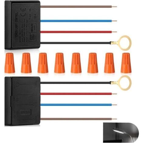 Lampe De Table Interrupteur Tactile Variateur,Lot de 2 variateurs tactiles à 3 voies pour lampe de bureau, kit de réparation de variateur, module de commande, capteur de remplacement avec couvercles d