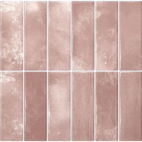 Carrelage Adhesif Mural Rose Vintage 3D Carreaux Adhesif Cuisine Crédence Adhésive Cuisine Stickers Carrelage Salle de Bain Dalle PVC Adhesive Murale Imperméable 30.5cm×30.5cm 6 Pièces (1/5)