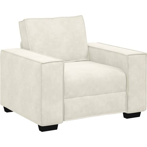 vidaXL Divano Sedia Crema 60 cm Velluto (1/5)