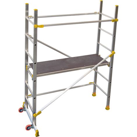 TRABATTELLO IN ALLUMINIO CON PIANO E RUOTE - HMAX 2.90MT - MAURER