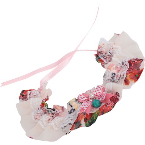 Bavoir en dentelle pour animaux de compagnie, style petit cochon, princesse et fée, accessoire de décoration pour animaux de compagnie, M Ldyllic Fleuret (1/5)