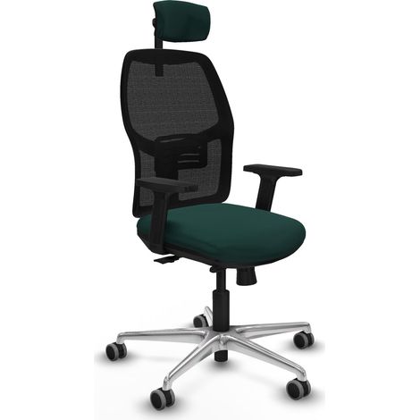 Silla de oficina piqueras y crespo Alfera verde botella piel sintética (1/2)