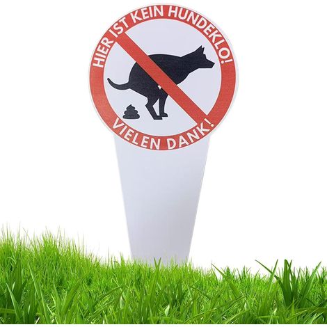 Signo de caca de perro Señal impermeable sin caca de perro, decoración de jardín novedosa, estaca estable, precaución para exteriores, césped, Patio, paseo (1/5)