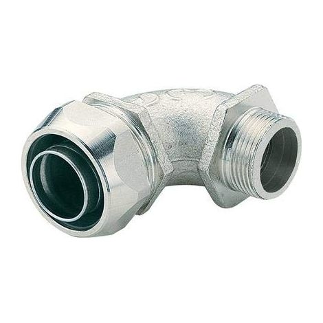 Raccordi Metallici per guidacavi metallo plastici Serie 2000 Metal 90 gradi Filettatura GAS Diametro guidacavo interno 34,5mm Filettatura G1 1/4