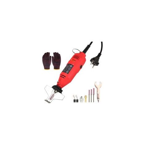 Affûteuse électrique pour chaîne de tronçonneuse, avec 3 têtes de meulage, alimentation secteur, 5 vitesses pour un affûtage précis des chaînes