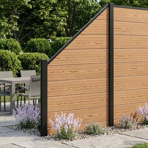 vidaXL Panneau de clôture 8 pcs WPC et Aluminium Marron