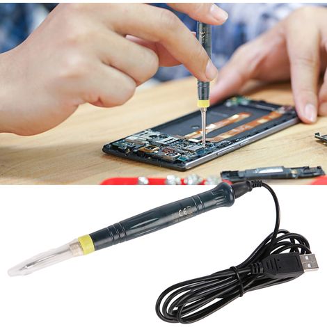 Fer à souder électrique USB portable 5V 8W pour la réparation et le soudage de circuits imprimés SMD (DIY) (1/5)