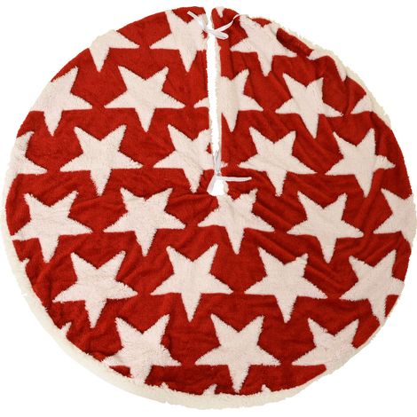 Weihnachtsbaumdecke aus Polyester mit Sternen L 1.2 Ø 100 cm