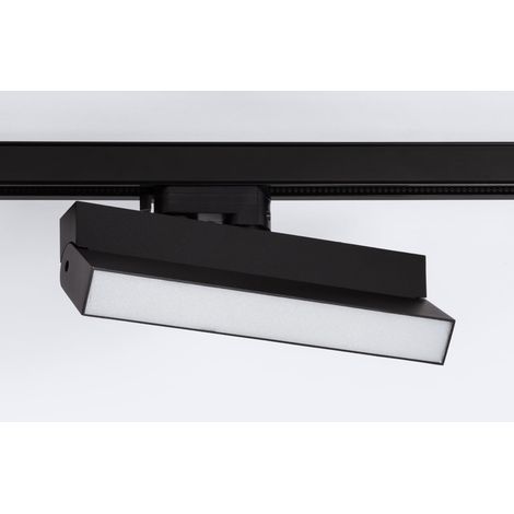 Foco Carril Lineal LED Trifásico 24W Regulable CCT Seleccionable Elegant Negro (3000K - 4000K - 5000K) Seleccionable
