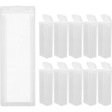 Boîte Plastique de Rangement pour Lames de Verre, Étui Coulissant Transparent, Capacité 10 Lames, Portable, pour Hôpitaux et Laboratoires (1/5)