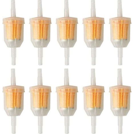 Lot de 10 filtres à carburant en ligne, 6 mm/8 mm, filtre à carburant universel, tube de filtre en ligne pour moto, scooter, moto, générateur, tondeuse à gazon (1/4)