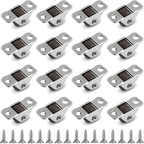Roulettes pivotantes - Argent - Roulettes pour meubles - Roulettes pour armoires - Conviennent pour le dessous des meubles et les boîtes de rangement (1/5)
