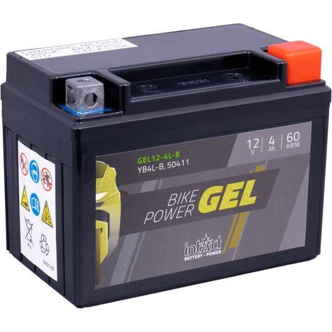Batterie moto POWER Bike GEL YB4L-B 12v 4ah 60A (1/4)