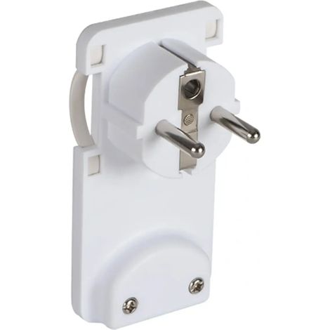 spina volante elettrica schuko ultra piatta 2p+t tedesco bianco
