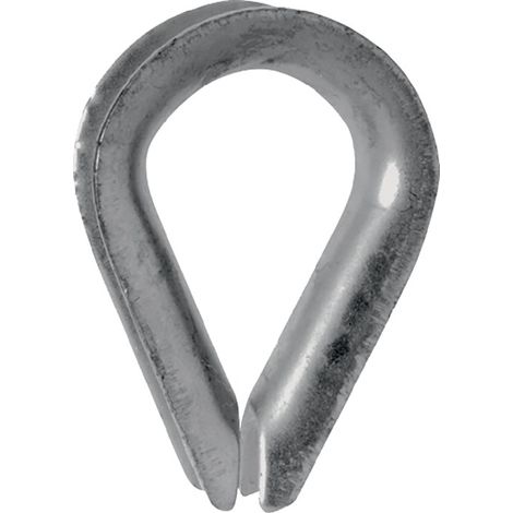 Cosse de câble DIN 6899 forme B 4 mm taille nominale de la corde 3,5 mm électrogalvanisé avec rainure profonde (1/2)