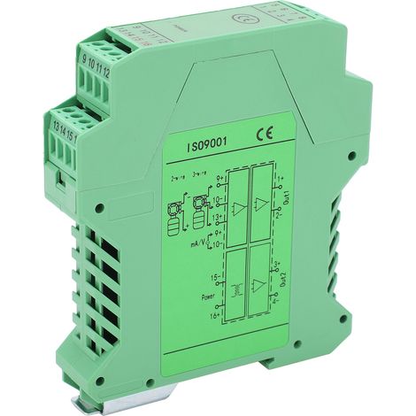 Gleichstrom-Signalisolator, 1 Eingang, 2 Ausgänge, Strom- und Spannungstransmitter, GLG-Schienenmontage-Signalaufbereiter (1/5)