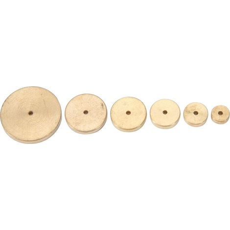 Lot de 6 outils de marquage à main en cuir et laiton, poinçon rond à ligne large pour bricolage et artisanat (1/5)